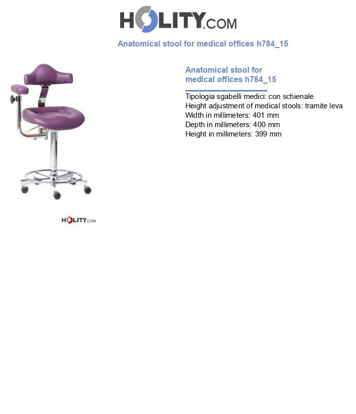 Anatomical stool for medical offices h784_15