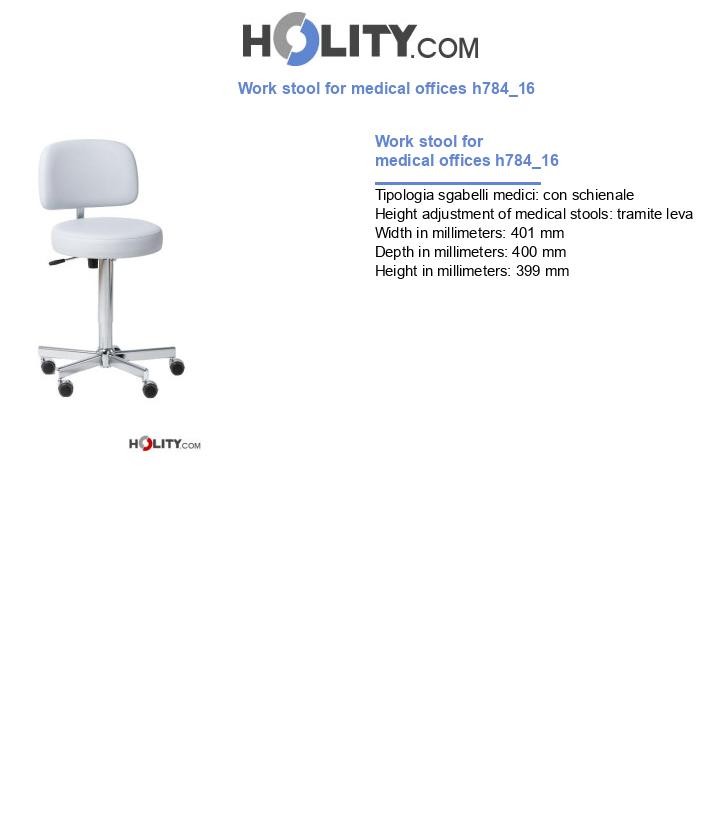 Work stool for medical offices h784_16