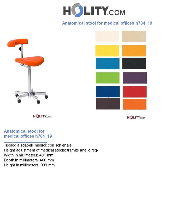 Anatomical stool for medical offices h784_19