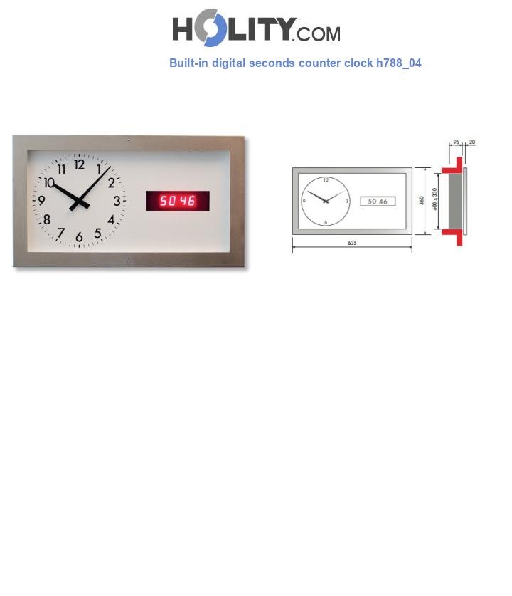 Built-in digital seconds counter clock h788_04