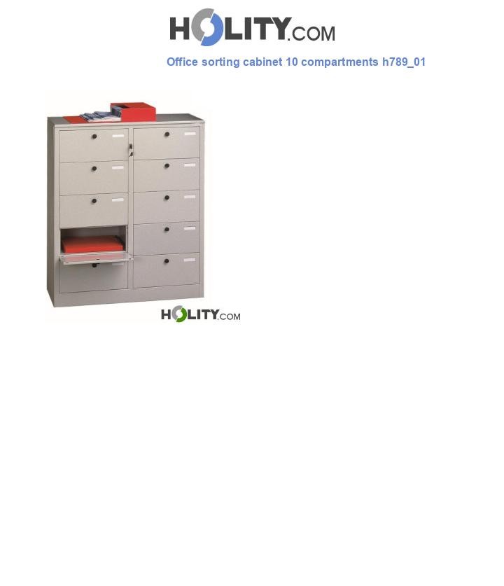 Office sorting cabinet 10 compartments h789_01