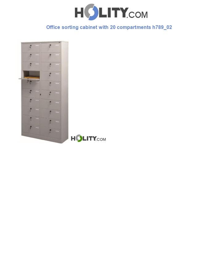 Office sorting cabinet with 20 compartments h789_02