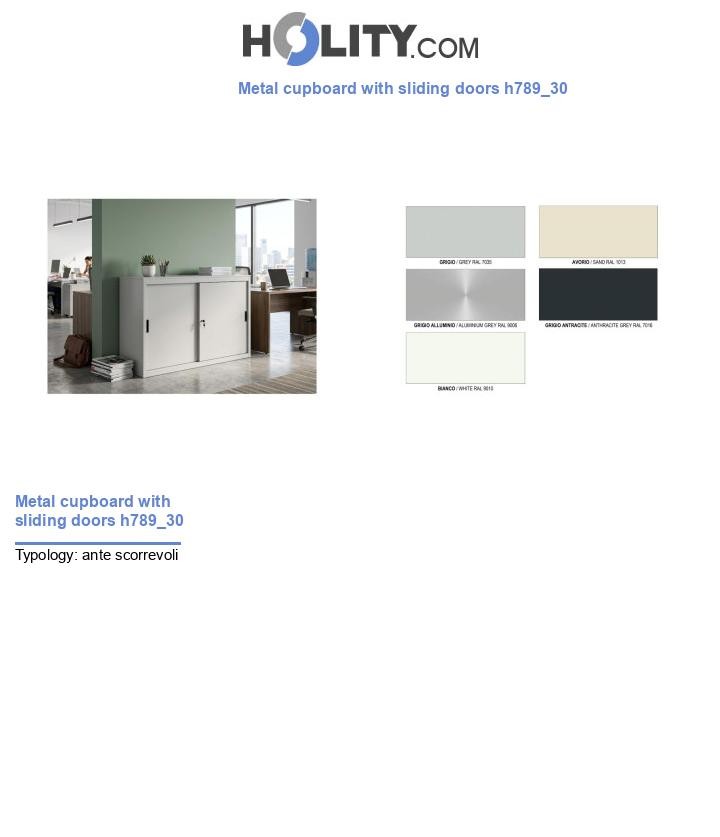 Metal cupboard with sliding doors h789_30