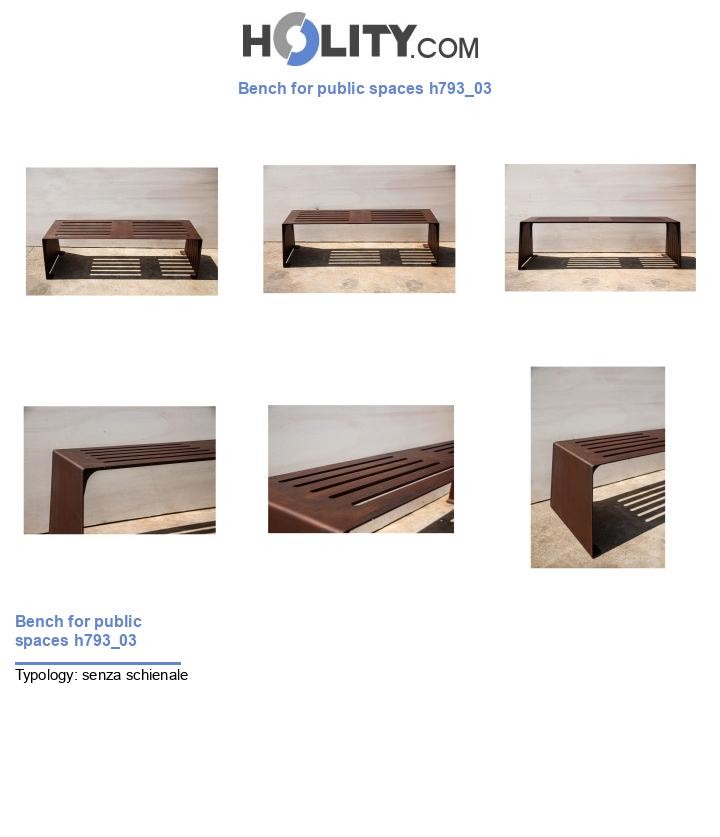 Bench for public spaces h793_03