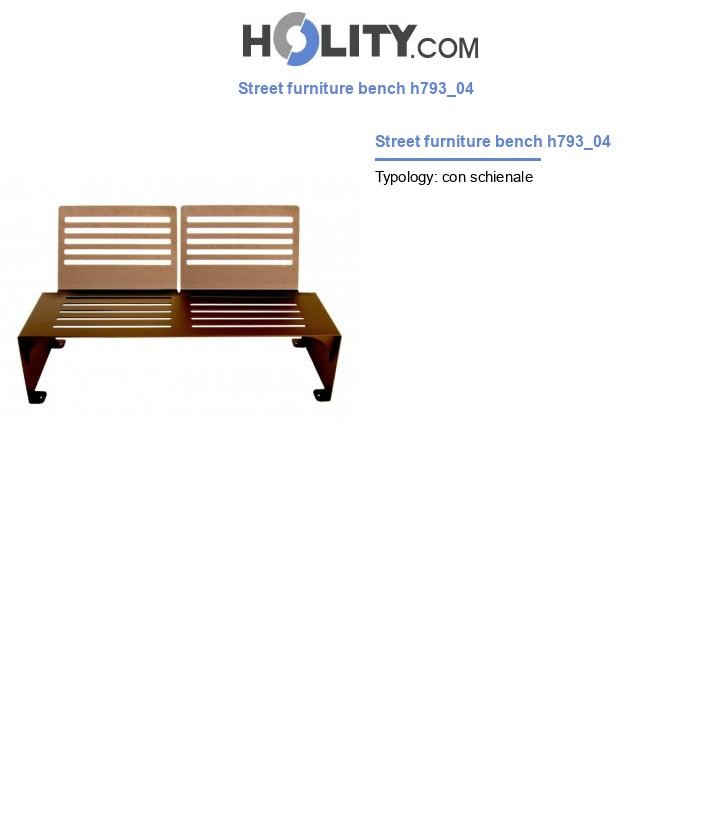Street furniture bench h793_04