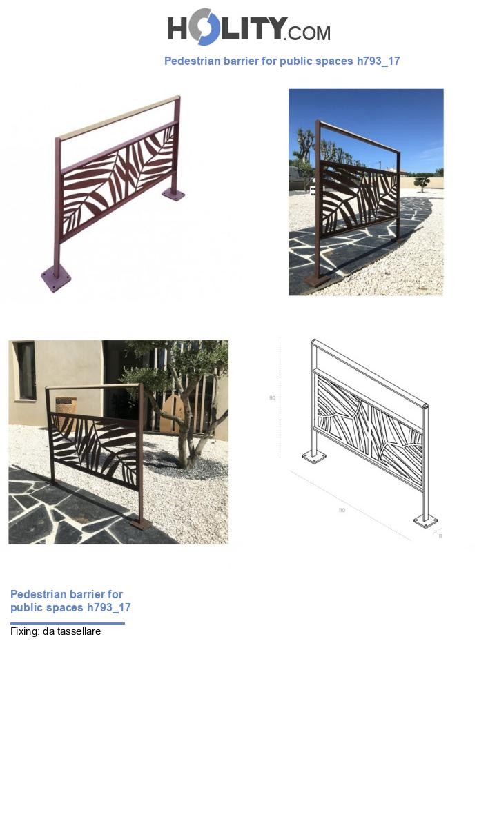 Pedestrian barrier for public spaces h793_17