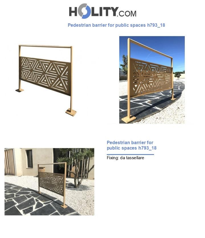 Pedestrian barrier for public spaces h793_18