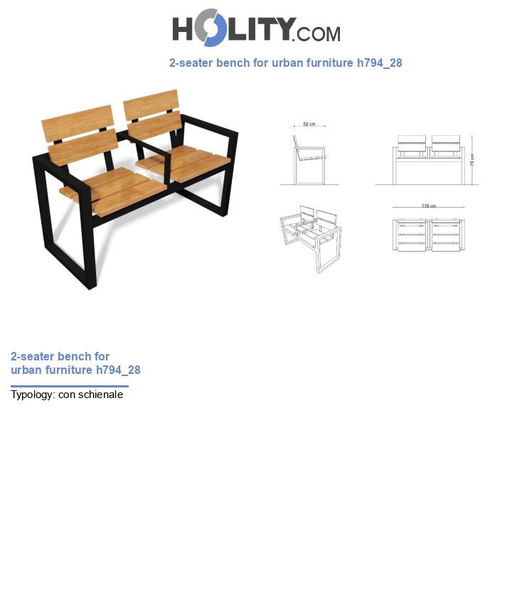 2-seater bench for urban furniture h794_28