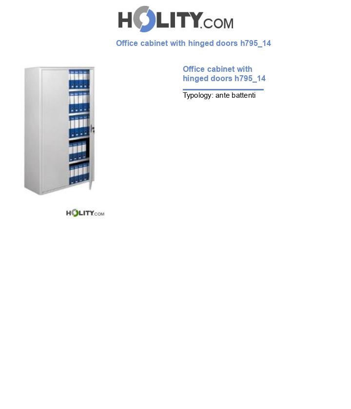 Office cabinet with hinged doors h795_14