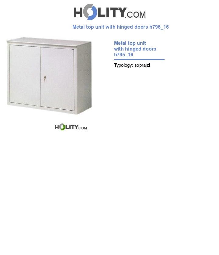 Metal top unit with hinged doors h795_16