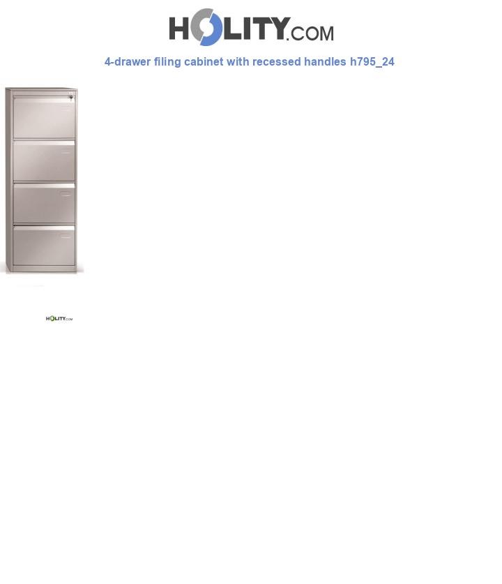 4-drawer filing cabinet with recessed handles h795_24