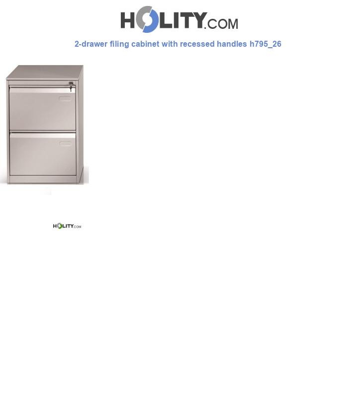 2-drawer filing cabinet with recessed handles h795_26