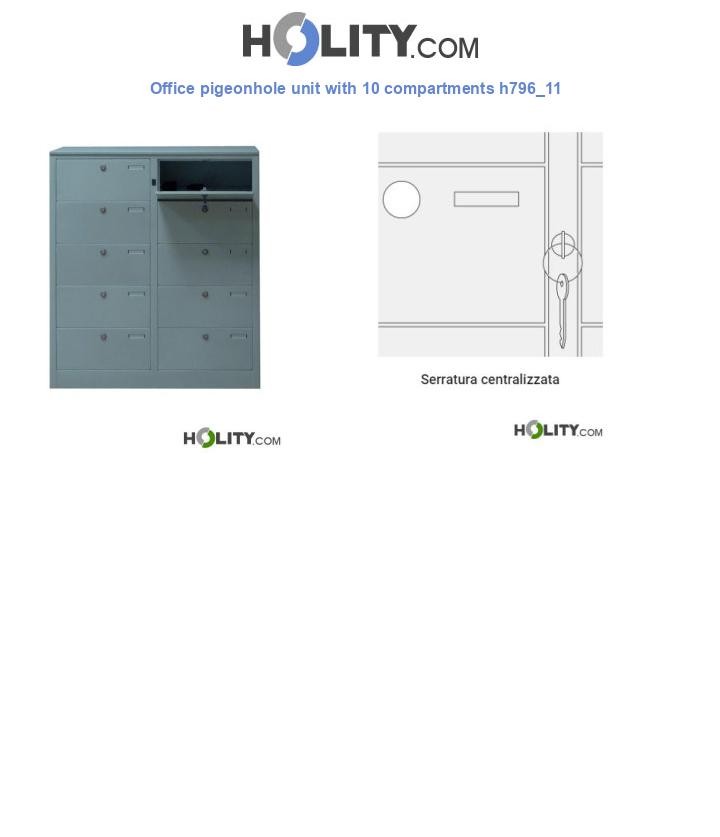 Office pigeonhole unit with 10 compartments h796_11