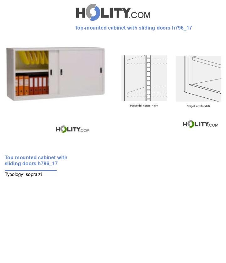 Top-mounted cabinet with sliding doors h796_17