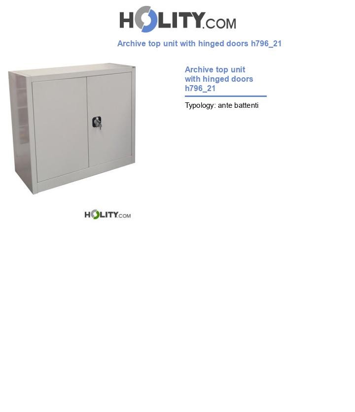 Archive top unit with hinged doors h796_21