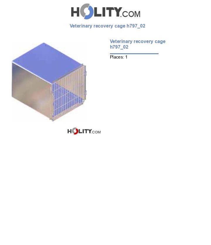 Veterinary recovery cage h797_02