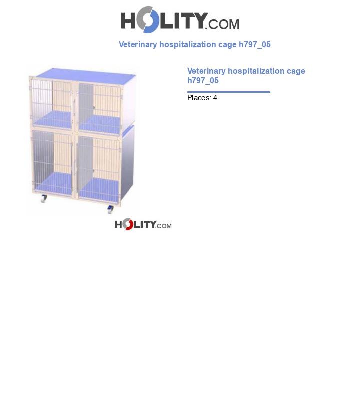 Veterinary hospitalization cage h797_05