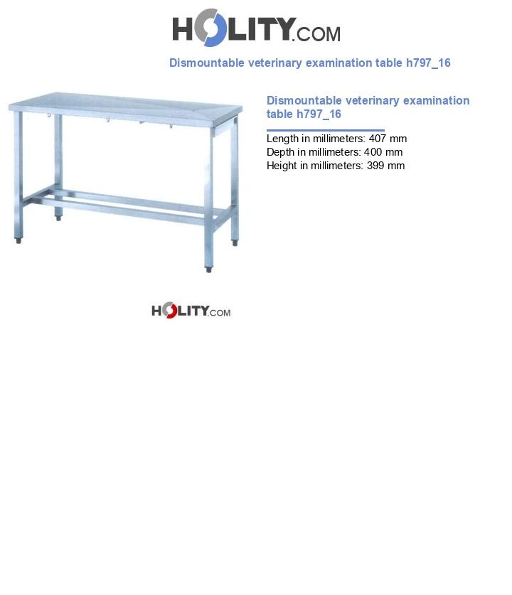 Dismountable veterinary examination table h797_16