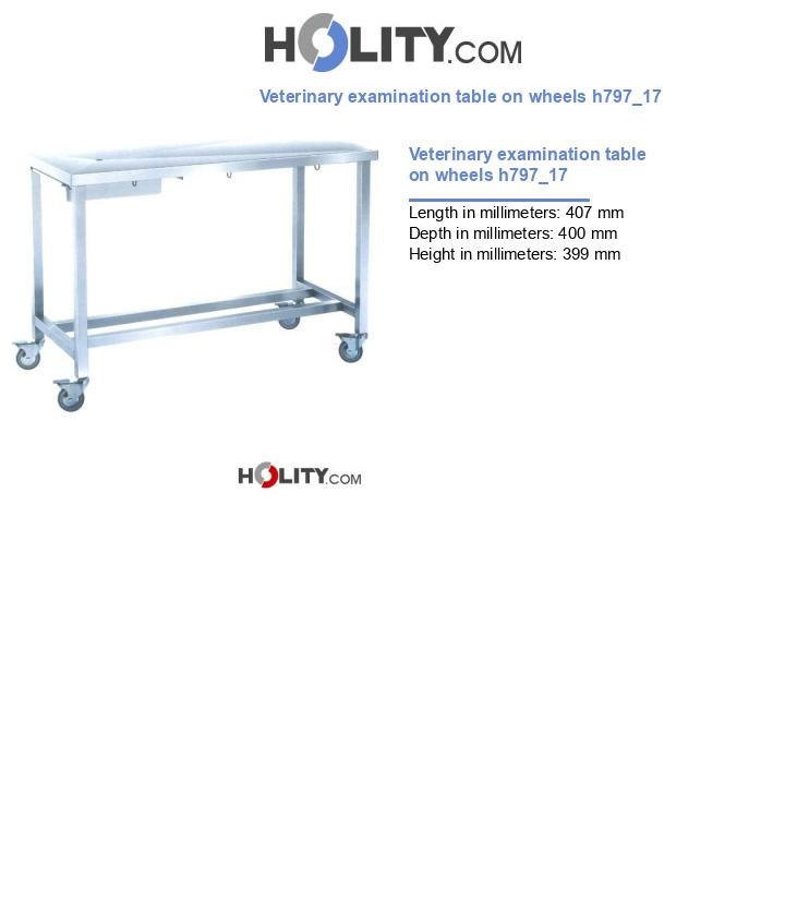 Veterinary examination table on wheels h797_17