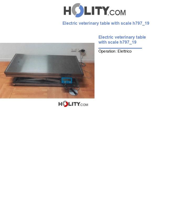 Electric veterinary table with scale h797_19