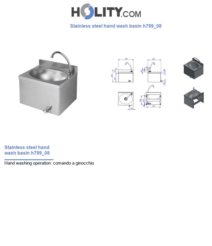 Stainless steel hand wash basin h799_08