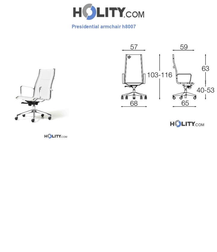 Presidential armchair h8007