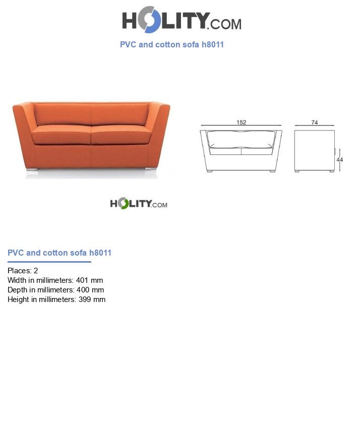 PVC and cotton sofa h8011