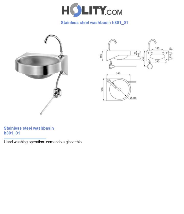 Stainless steel washbasin h801_01