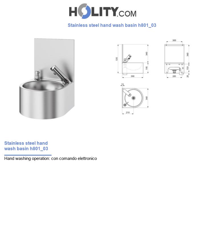 Stainless steel hand wash basin h801_03