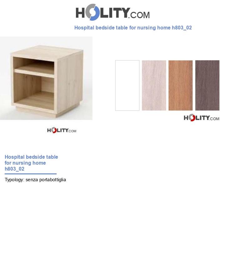 Hospital bedside table for nursing home h803_02