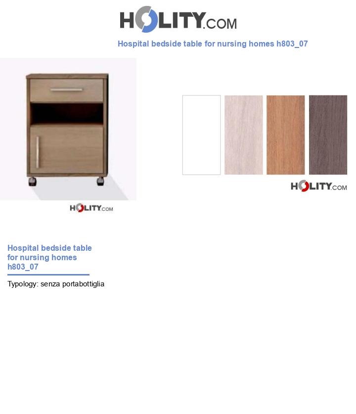 Hospital bedside table for nursing homes h803_07