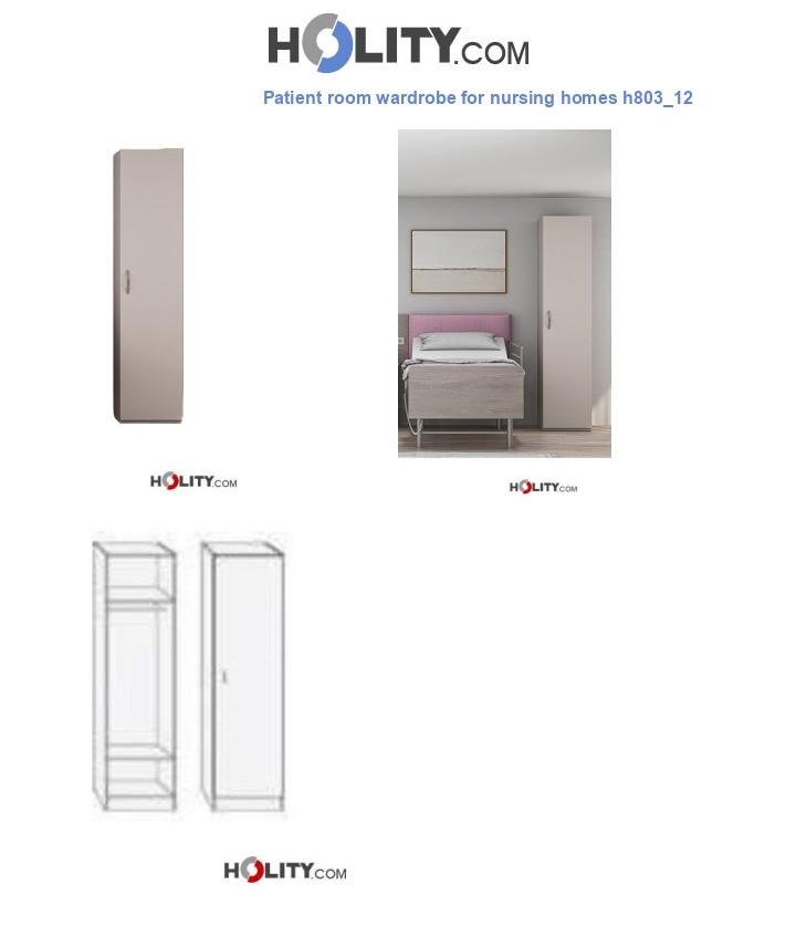 Patient room wardrobe for nursing homes h803_12