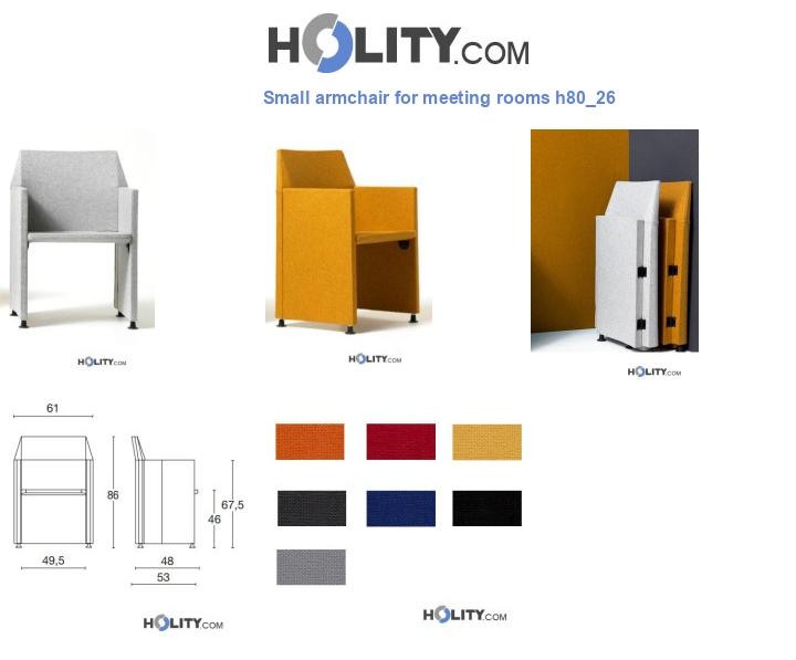Small armchair for meeting rooms h80_26