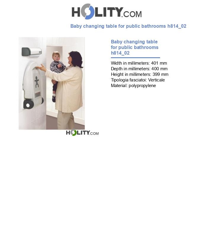 Baby changing table for public bathrooms h814_02