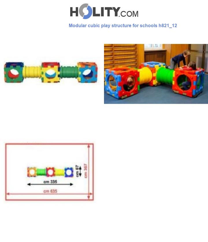 Modular cubic play structure for schools h821_12