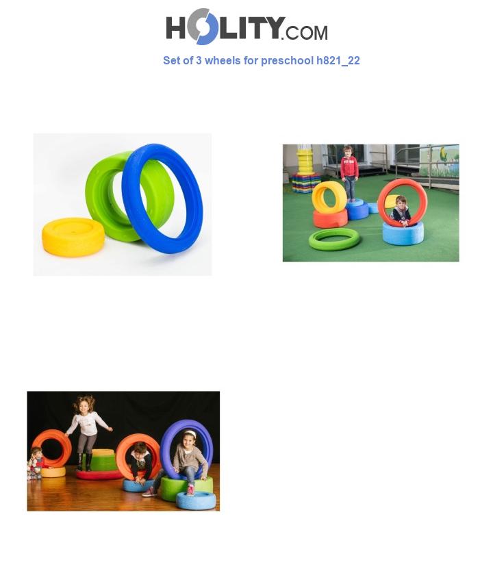 Set of 3 wheels for preschool h821_22