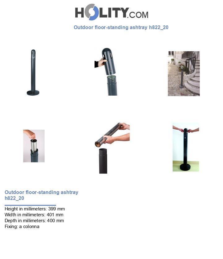 Outdoor floor-standing ashtray h822_20