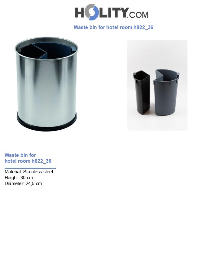 Waste bin for hotel room h822_36