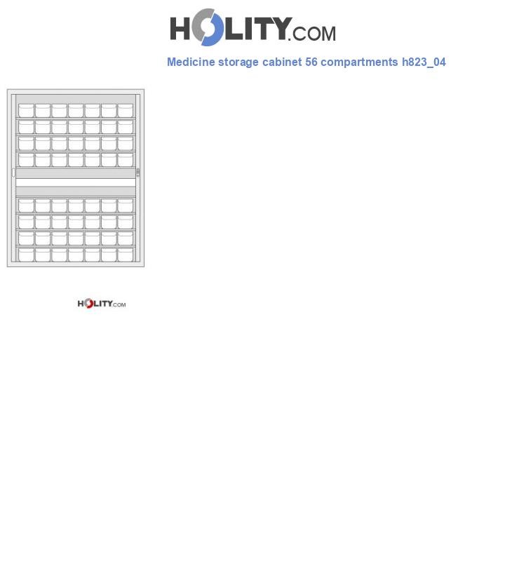 Medicine storage cabinet 56 compartments h823_04
