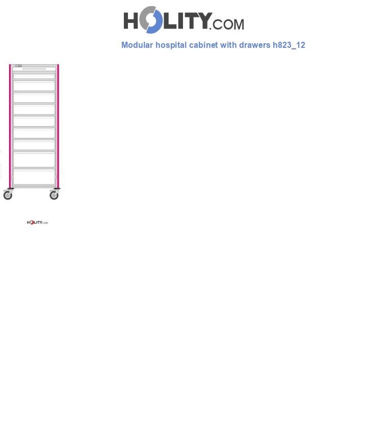 Modular hospital cabinet with drawers h823_12