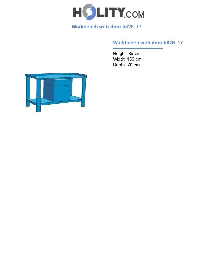 Workbench with door h826_17