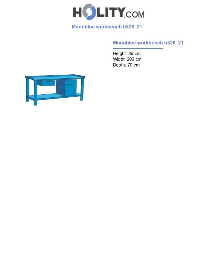 Monobloc workbench h826_21