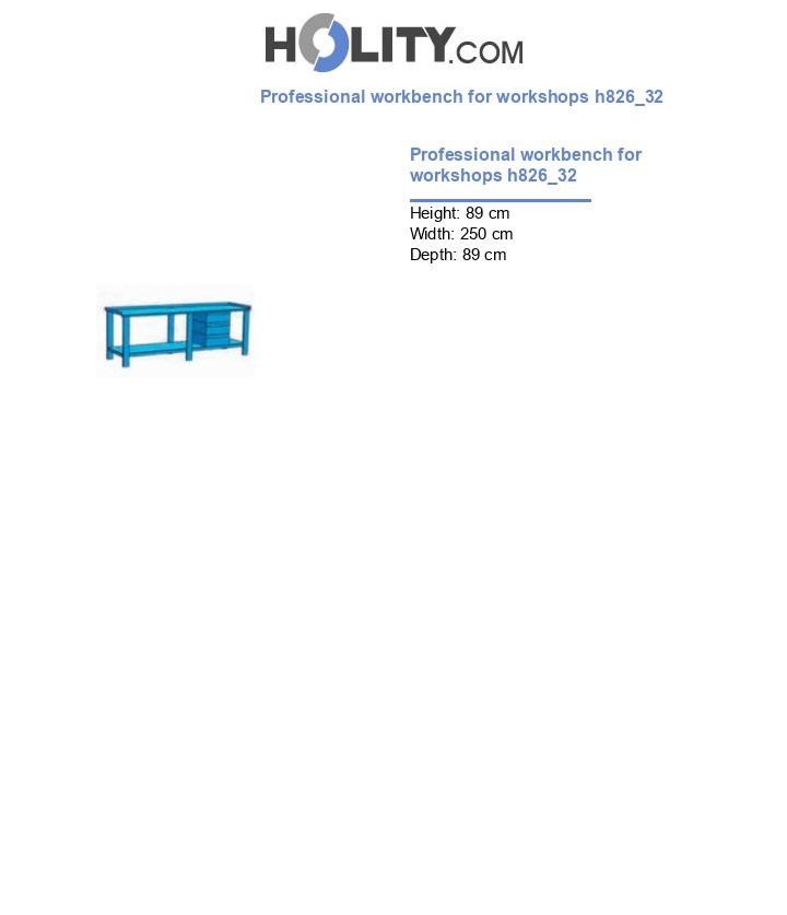Professional workbench for workshops h826_32