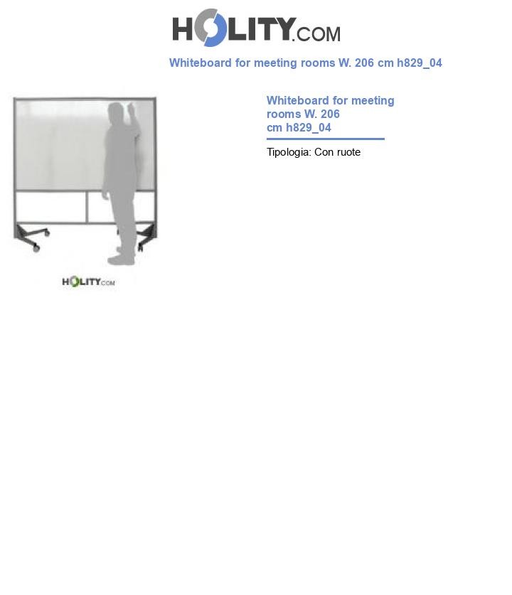 Whiteboard for meeting rooms W. 206 cm h829_04