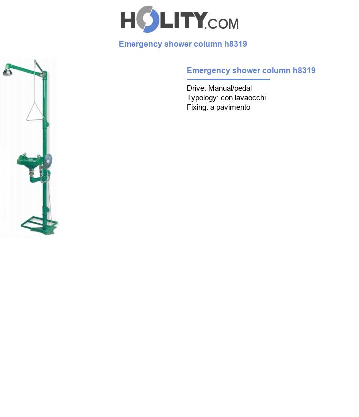 Emergency shower column h8319
