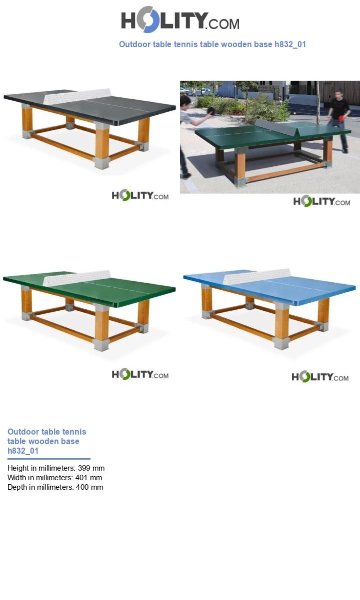 Outdoor table tennis table wooden base h832_01