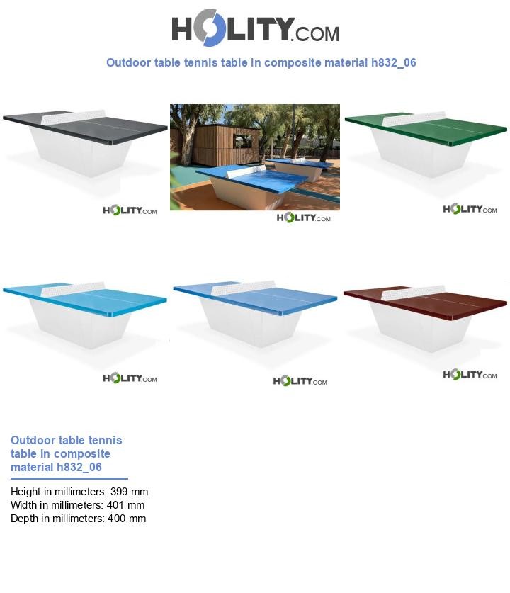 Outdoor table tennis table in composite material h832_06