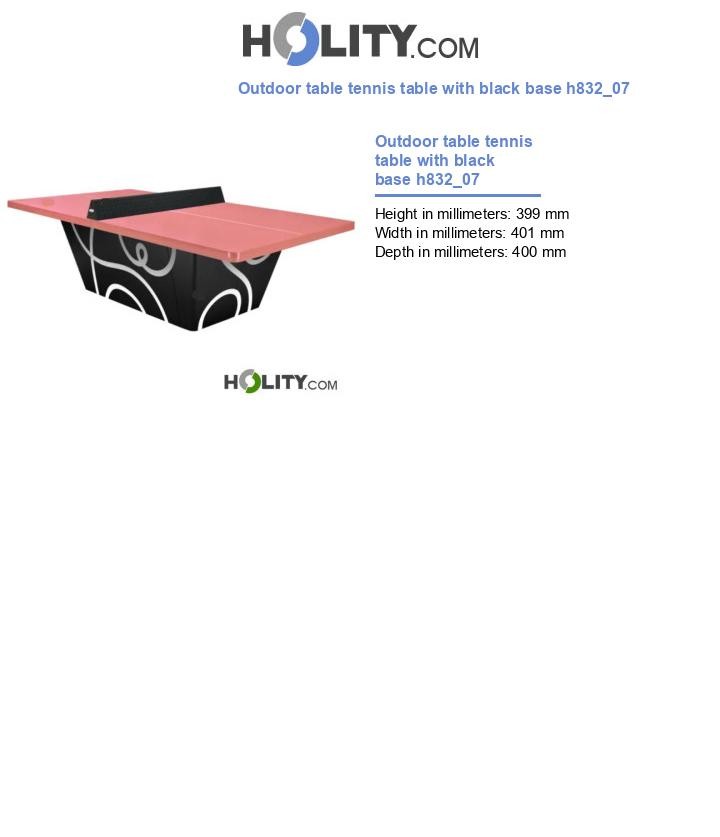Outdoor table tennis table with black base h832_07