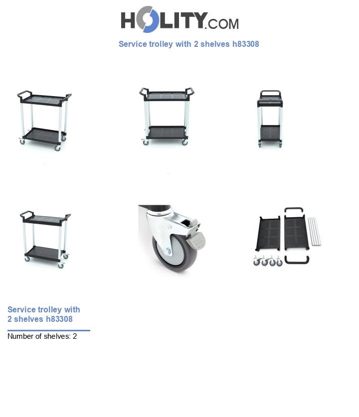 Service trolley with 2 shelves h83308