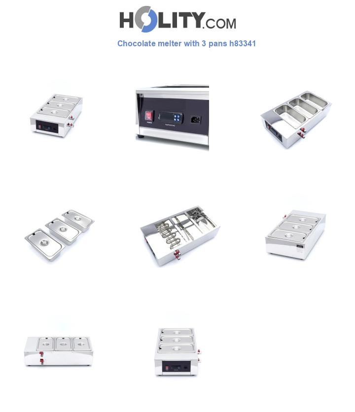 Chocolate melter with 3 pans h83341